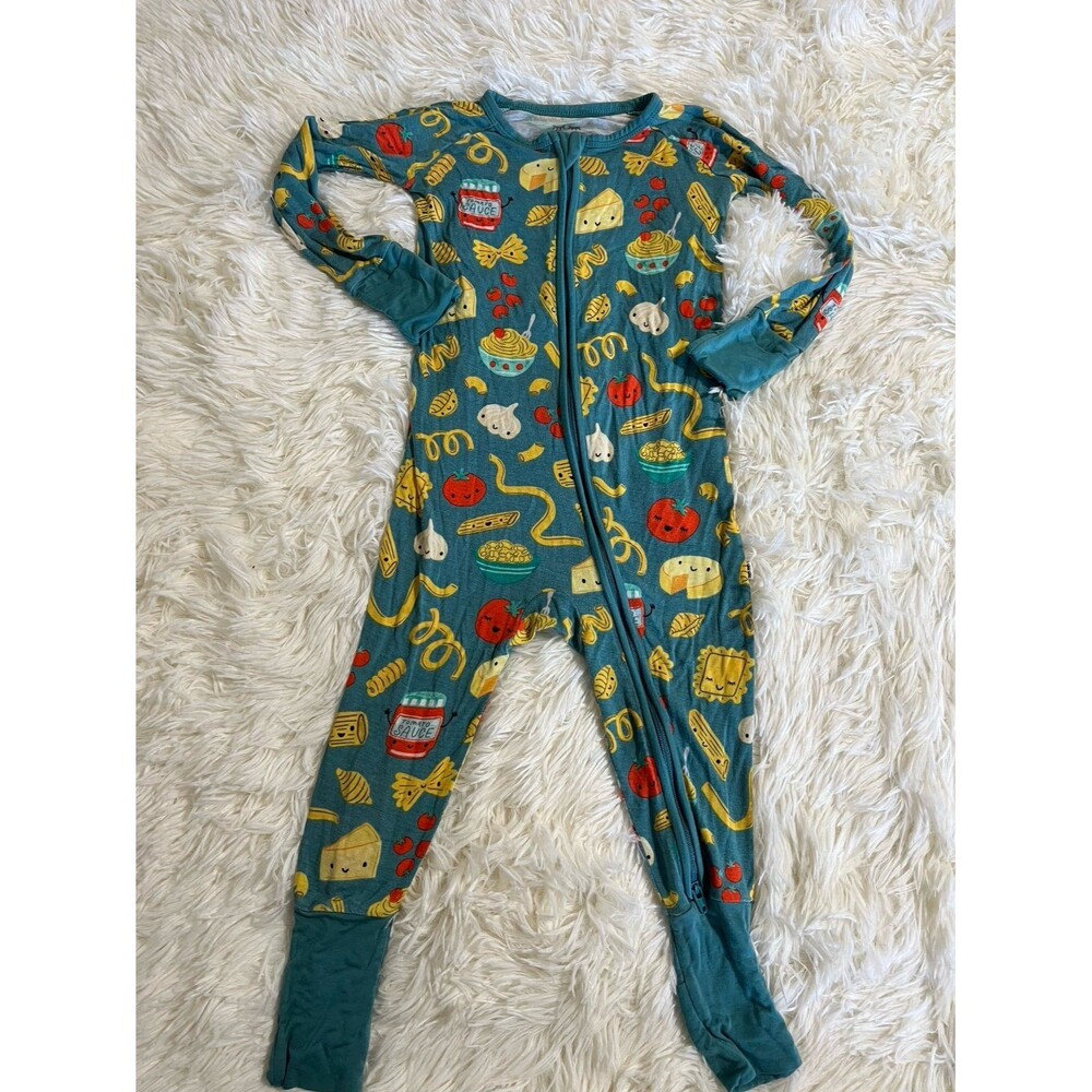 Little Sleepies Pasta Party Zippy 12-18 month